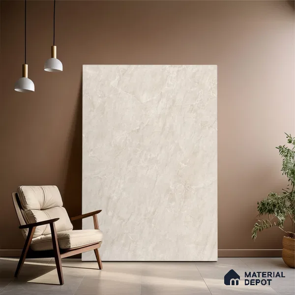 Large Format Marble Floor & Wall Tile TL 10323 Georgio Beach Carving Matte Finish Vitrified Tile - 9 mm | Suitable for | Adhesive and Spacers Must be Used During Installation