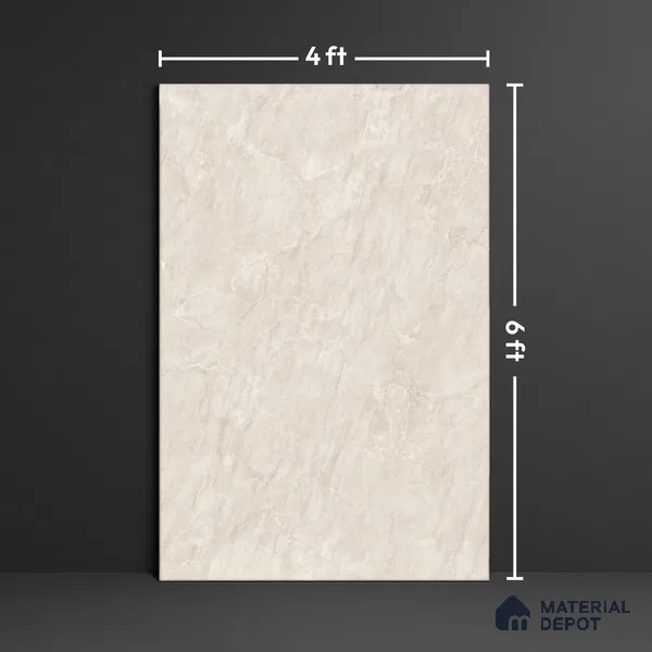 Large Format Marble Floor & Wall Tile TL 10323 Georgio Beach Carving Matte Finish Vitrified Tile - 9 mm | Suitable for | Adhesive and Spacers Must be Used During Installation