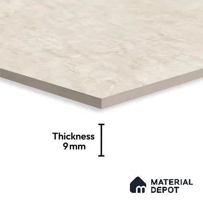 Large Format Marble Floor & Wall Tile TL 10323 Georgio Beach Carving Matte Finish Vitrified Tile - 9 mm | Suitable for | Adhesive and Spacers Must be Used During Installation