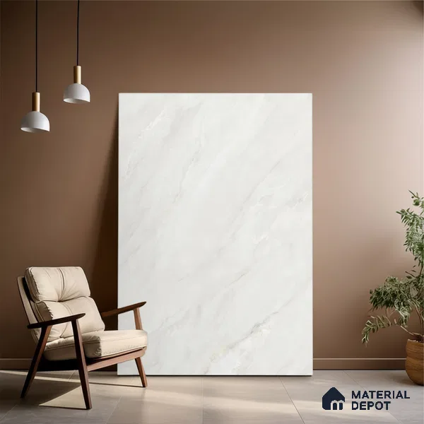 TL 10322 Look Floor & Wall Tile OP Iceland Bianco 6 ft x 4 ft Matte Finish Vitrified Tile - 9 mm | Adhesive and Spacers Must be Used During Installation