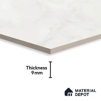 TL 10322 Look Floor & Wall Tile OP Iceland Bianco 6 ft x 4 ft Matte Finish Vitrified Tile - 9 mm | Adhesive and Spacers Must be Used During Installation