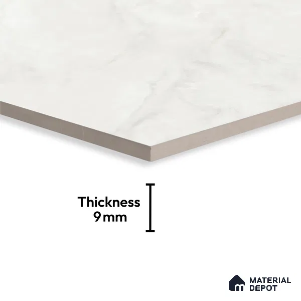 TL 10322 Look Floor & Wall Tile OP Iceland Bianco 6 ft x 4 ft Matte Finish Vitrified Tile - 9 mm | Adhesive and Spacers Must be Used During Installation