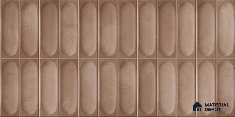 Faux Subway Look Luna Brown TL 09792 B 2 ft x 1 ft Matte Finish Ceramic Wall Tile - 9 mm