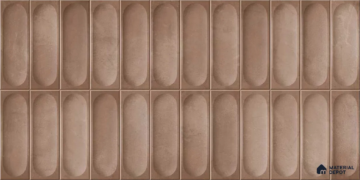 Faux Subway Look Luna Brown TL 09792 B 2 ft x 1 ft Matte Finish Ceramic Wall Tile - 9 mm