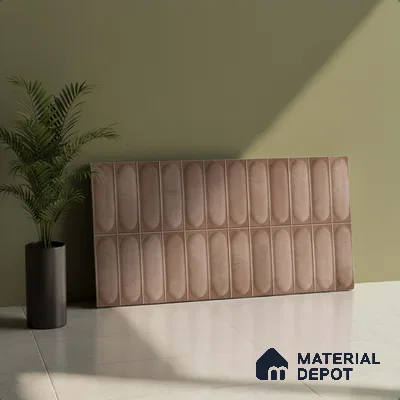 Faux Subway Look Luna Brown TL 09792 B 2 ft x 1 ft Matte Finish Ceramic Wall Tile - 9 mm