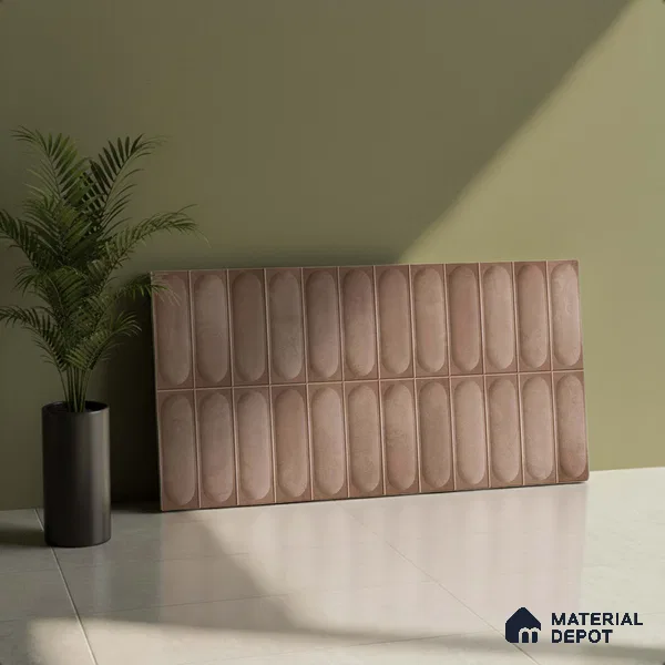 Faux Subway Look Luna Brown TL 09792 B 2 ft x 1 ft Matte Finish Ceramic Wall Tile - 9 mm