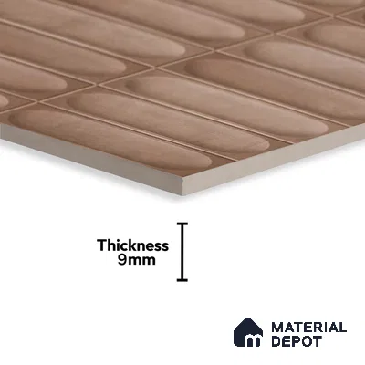 Faux Subway Look Luna Brown TL 09792 B 2 ft x 1 ft Matte Finish Ceramic Wall Tile - 9 mm