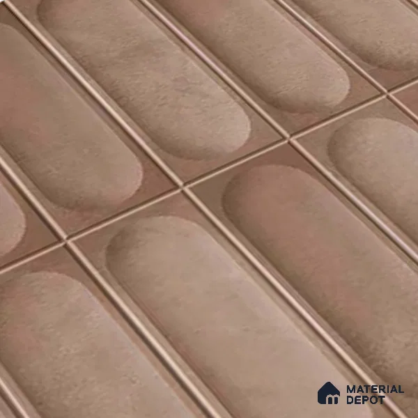 Faux Subway Look Luna Brown TL 09792 B 2 ft x 1 ft Matte Finish Ceramic Wall Tile - 9 mm