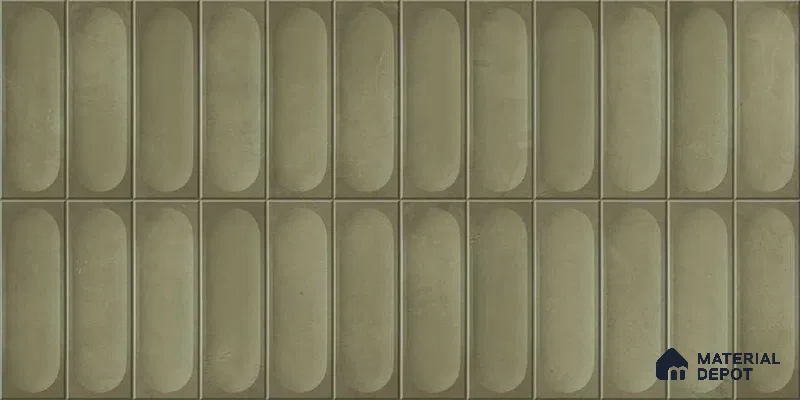 Faux Subway Look Luna Green TL 09792 C 2 ft x 1 ft Matte Finish Ceramic Wall Tile - 9 mm