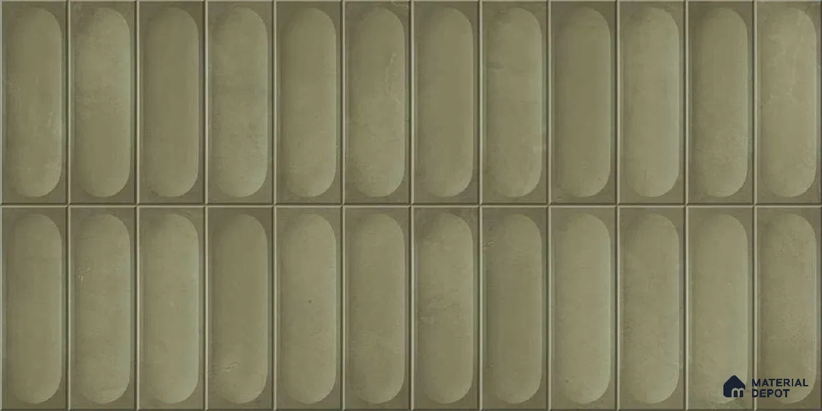 Faux Subway Look Luna Green TL 09792 C 2 ft x 1 ft Matte Finish Ceramic Wall Tile - 9 mm