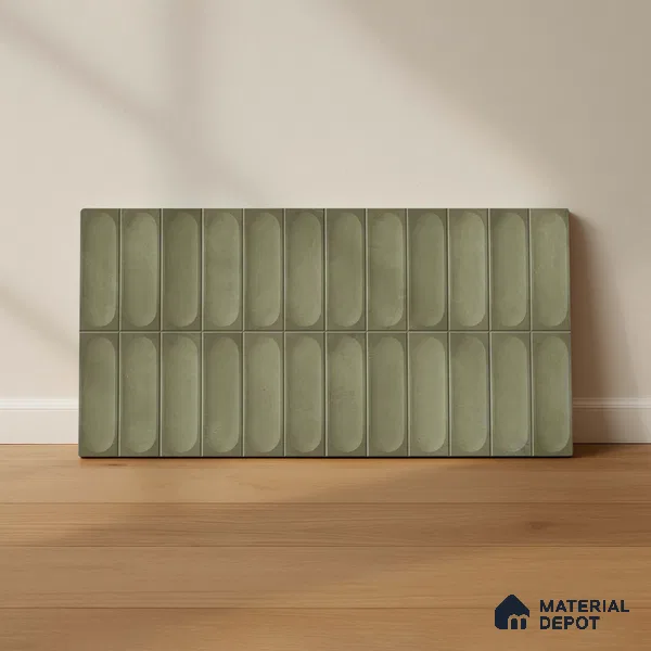 Faux Subway Look Luna Green TL 09792 C 2 ft x 1 ft Matte Finish Ceramic Wall Tile - 9 mm