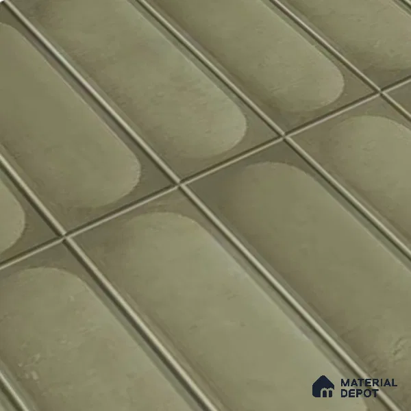 Faux Subway Look Luna Green TL 09792 C 2 ft x 1 ft Matte Finish Ceramic Wall Tile - 9 mm