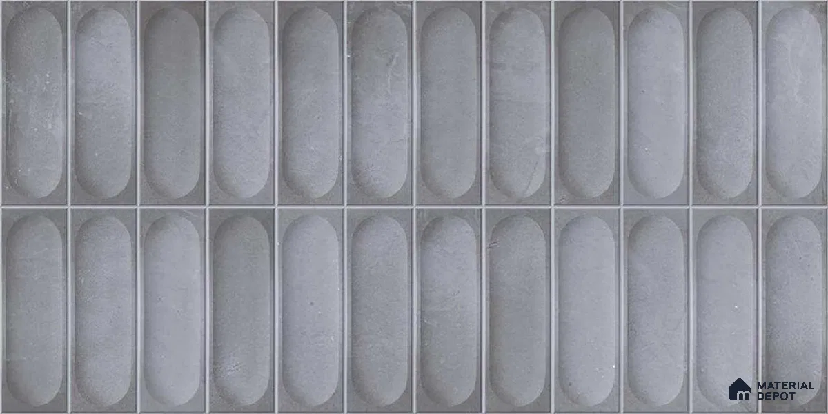 Faux Subway Wall Tile TL 09792 D Luna Grey 2 ft x 1 ft Matte Finish Ceramic Tile - 9 mm | Suitable For Kitchen Backsplash, Bathroom & Basin Accent