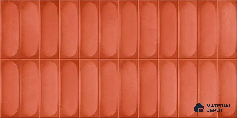 Faux Subway Look Luna Red TL 09792 E 2 ft x 1 ft Matte Finish Ceramic Wall Tile - 9 mm
