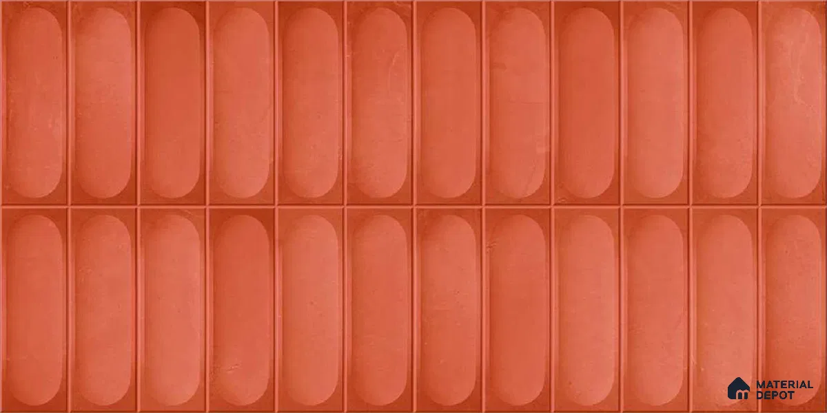 Faux Subway Look Luna Red TL 09792 E 2 ft x 1 ft Matte Finish Ceramic Wall Tile - 9 mm