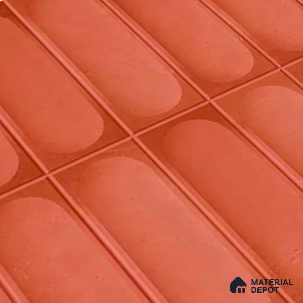 Faux Subway Look Luna Red TL 09792 E 2 ft x 1 ft Matte Finish Ceramic Wall Tile - 9 mm