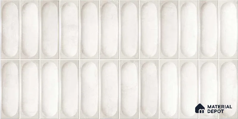 Faux Subway Look Luna White TL 09792 F 2 ft x 1 ft Matte Finish Ceramic Wall Tile - 9 mm