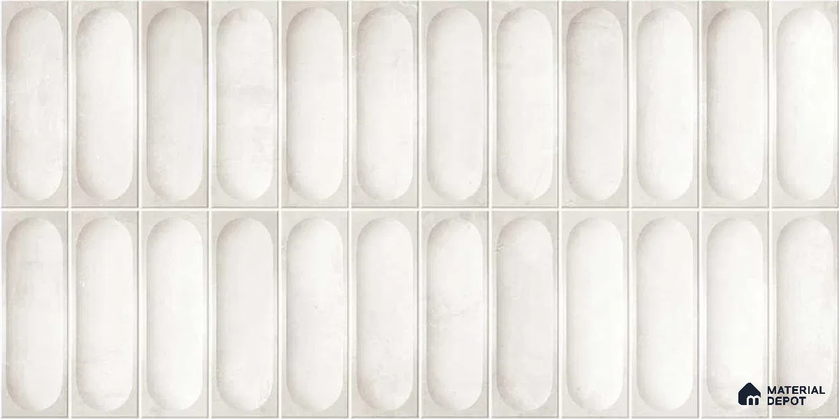 Faux Subway Look Luna White TL 09792 F 2 ft x 1 ft Matte Finish Ceramic Wall Tile - 9 mm