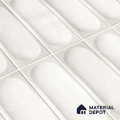 Faux Subway Look Luna White TL 09792 F 2 ft x 1 ft Matte Finish Ceramic Wall Tile - 9 mm