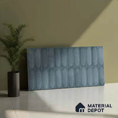 Faux Subway Look Luna Aqua TL 09792 2 ft x 1 ft Matte Finish Ceramic Wall Tile - 9 mm