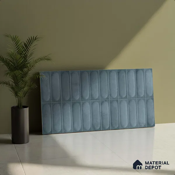Faux Subway Look Luna Aqua TL 09792 2 ft x 1 ft Matte Finish Ceramic Wall Tile - 9 mm