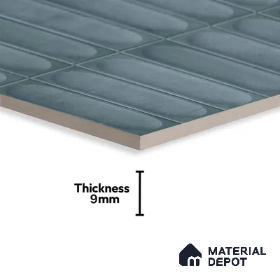 Faux Subway Look Luna Aqua TL 09792 2 ft x 1 ft Matte Finish Ceramic Wall Tile - 9 mm