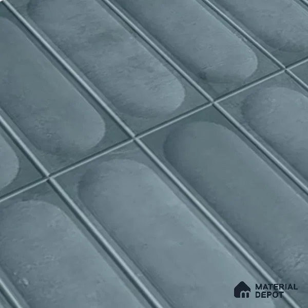 Faux Subway Look Luna Aqua TL 09792 2 ft x 1 ft Matte Finish Ceramic Wall Tile - 9 mm