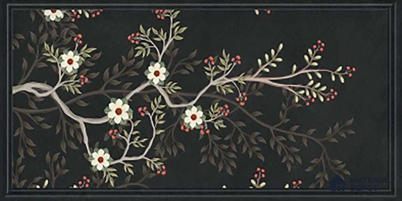 Tropical Wall Tile TL 09782 Matte Finish 2 ft x 1 ft Ceramic Wall Tile - 9 mm | Please Expect a Slight Variation of Pattern