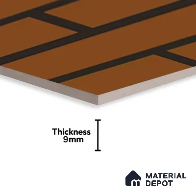Brick Wall Tile Alloy P-150 TL 09777 2 ft x 1 ft Matte Finish Ceramic Tile - 9 mm