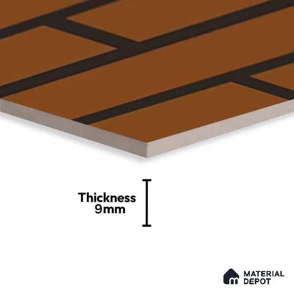 Brick Wall Tile Alloy P-150 TL 09777 2 ft x 1 ft Matte Finish Ceramic Tile - 9 mm