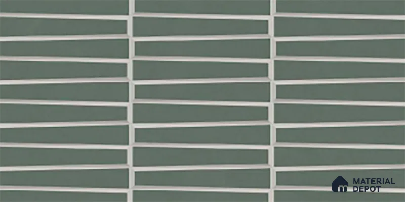 Faux Subway Look Empire Green TL 09786 B 2 ft x 1 ft Matte Finish Ceramic Wall Tile - 9 mm