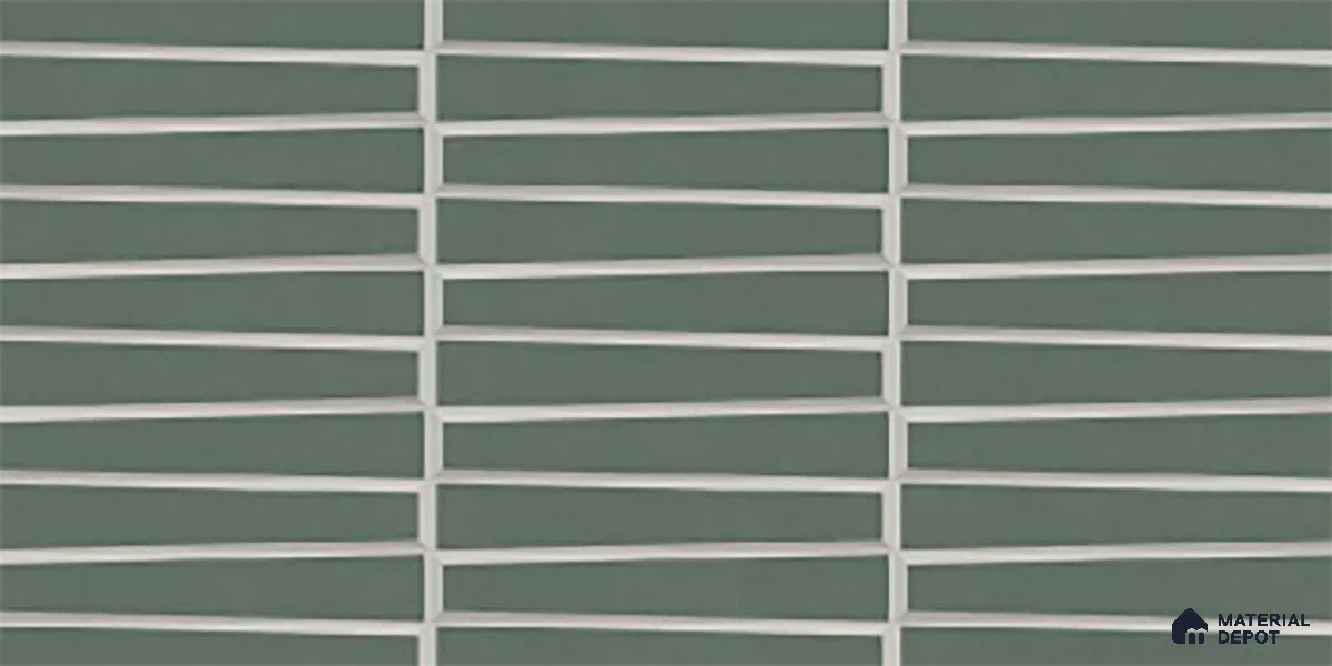 Faux Subway Look Empire Green TL 09786 B 2 ft x 1 ft Matte Finish Ceramic Wall Tile - 9 mm