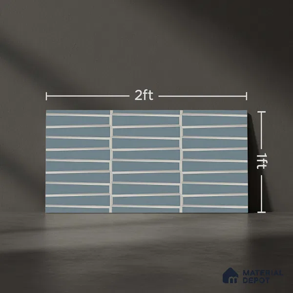 Faux Subway Look Empire Ocean TL 09786 C 2 ft x 1 ft Matte Finish Ceramic Wall Tile - 9 mm
