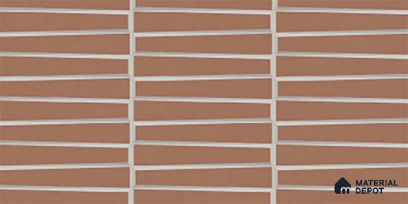 Faux Subway Wall Tile TL 09786 D Empire Red 2 ft x 1 ft Matte Finish Ceramic Tile - 9 mm | Suitable For Kitchen Backsplash, Bathroom & Basin Accent