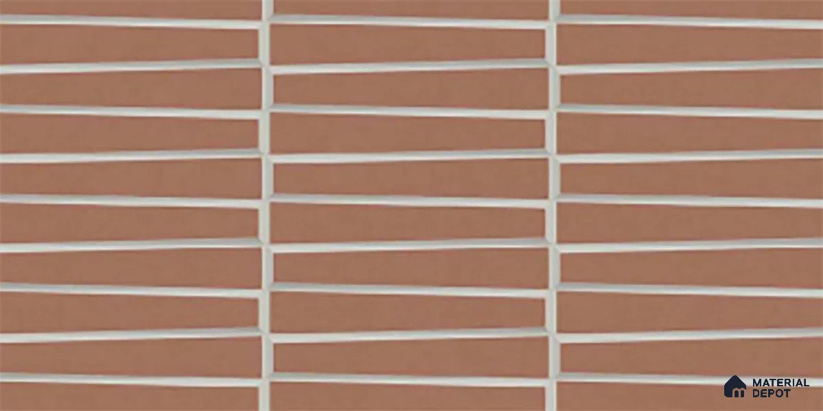 Faux Subway Wall Tile TL 09786 D Empire Red 2 ft x 1 ft Matte Finish Ceramic Tile - 9 mm | Suitable For Kitchen Backsplash, Bathroom & Basin Accent
