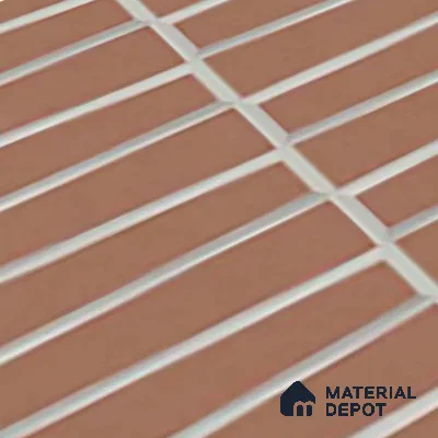 Faux Subway Wall Tile TL 09786 D Empire Red 2 ft x 1 ft Matte Finish Ceramic Tile - 9 mm | Suitable For Kitchen Backsplash, Bathroom & Basin Accent