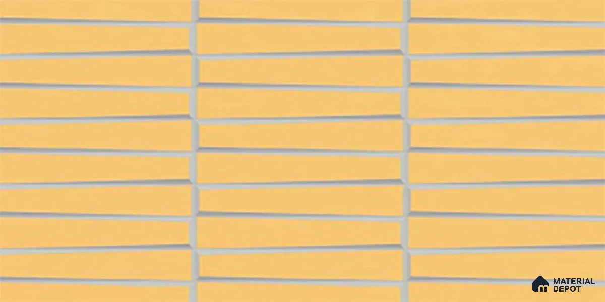 Faux Subway Look Empire Yellow TL 09786 F 2 ft x 1 ft Matte Finish Ceramic Wall Tile - 9 mm