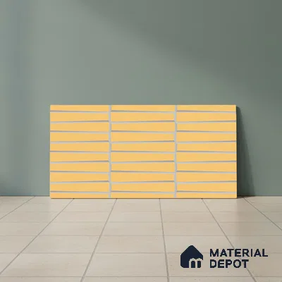 Faux Subway Look Empire Yellow TL 09786 F 2 ft x 1 ft Matte Finish Ceramic Wall Tile - 9 mm