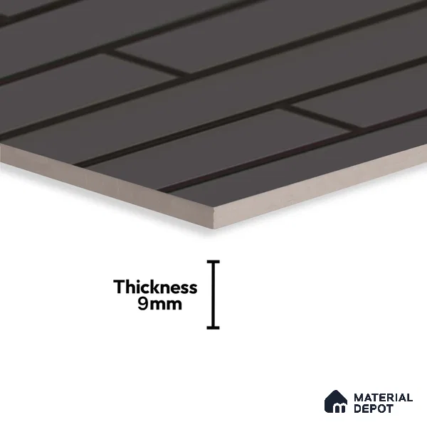 Subway Look Royal Dark Grey-143 TL 09780 B 2 ft x 1 ft Matte Finish Ceramic Wall Tile - 9 mm | Please Expect a Slight Variation of Pattern