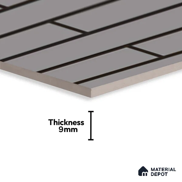 Subway Look Royal Light Grey-143 TL 09780 2 ft x 1 ft Matte Finish Ceramic Wall Tile - 9 mm | Please Expect a Slight Variation of Pattern