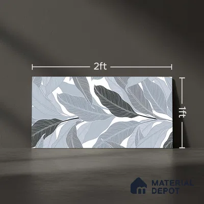 Floral Wall Tile TL 09783 B Magna Decor 2 ft x 1 ft Matte Finish Ceramic Wall Tile - 9 mm | Please Expect a Slight Variation of Pattern