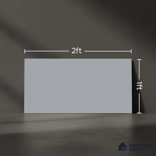 Plain Look Matt Grey TL 09783 2 ft x 1 ft Matte Finish Ceramic Wall Tile - 9 mm