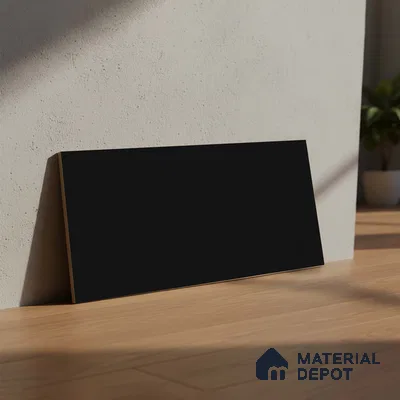 Plain Look Matt Black TL 09790 B 2 ft x 1 ft Matte Finish Ceramic Wall Tile - 9 mm