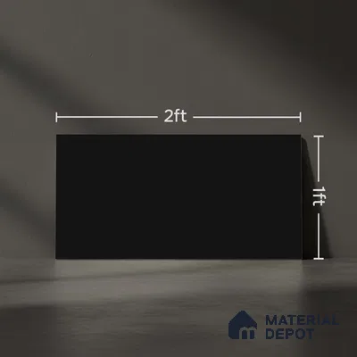 Plain Look Matt Black TL 09790 B 2 ft x 1 ft Matte Finish Ceramic Wall Tile - 9 mm
