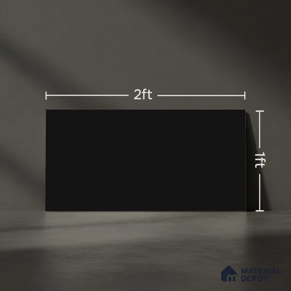 Plain Look Matt Black TL 09790 B 2 ft x 1 ft Matte Finish Ceramic Wall Tile - 9 mm