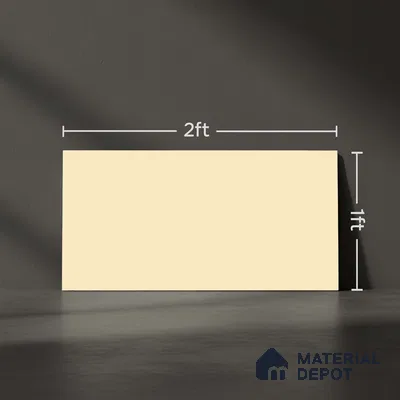 Plain Look Matt Ivory TL 09790 C 2 ft x 1 ft Matte Finish Ceramic Wall Tile - 9 mm