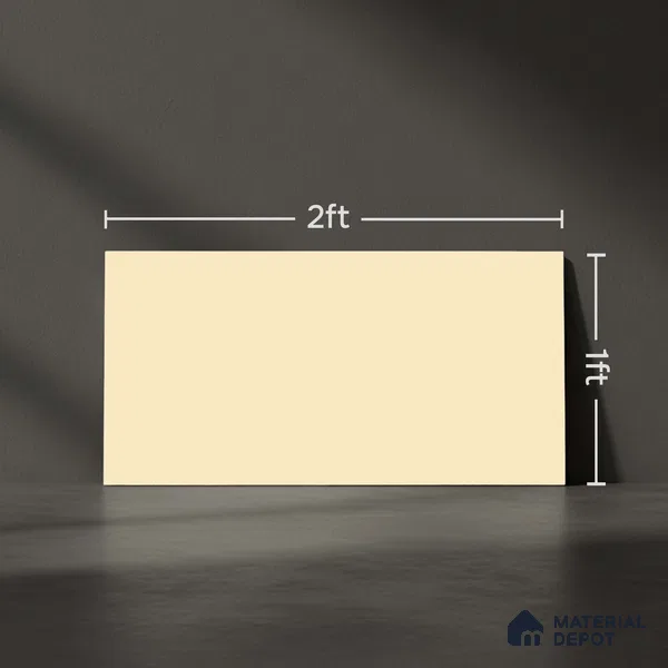 Plain Look Matt Ivory TL 09790 C 2 ft x 1 ft Matte Finish Ceramic Wall Tile - 9 mm