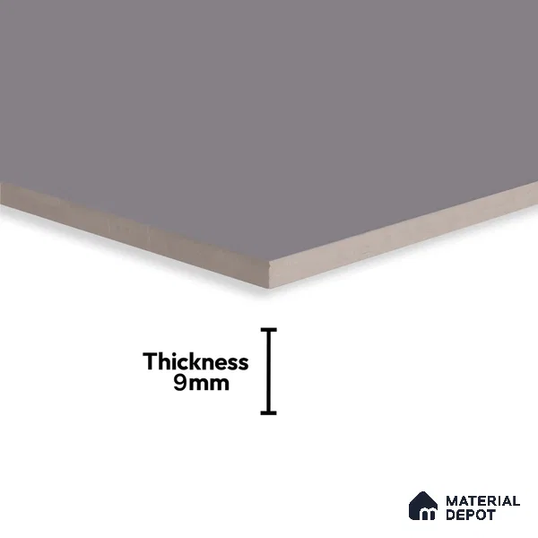 Plain Look Matt Grey TL 09790 D 2 ft x 1 ft Matte Finish Ceramic Wall Tile - 9 mm