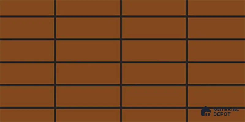 Brick Wall Tile Orange Alloy P-127 TL 09778 2 ft x 1 ft Matte Finish Ceramic Tile - 9 mm
