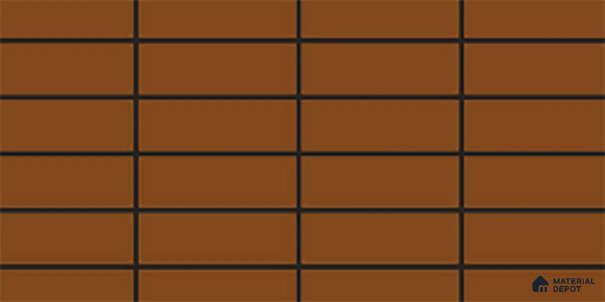 Brick Wall Tile Orange Alloy P-127 TL 09778 2 ft x 1 ft Matte Finish Ceramic Tile - 9 mm